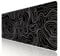 HGWALP Grande Gaming TOPO Mouse Pad Topografico in bianco e nero con base in gomma antiscivolo, Extended XXL Long Keyboard Pad Big Mouse Pad per scrivania, 31,5 X 11,8 pollici