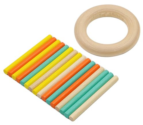 Ieron 1 Set Balance-Stick-Spiel, Holzpuzzle, buntes Holzstab-Spielzeug, Lernblöcke für Jungen und Mädchen