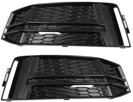 A ABSOPRO Nebelscheinwerferabdeckung Für Audi A4 B9 S-Line S4 20-25 1 Paar | Material ABS, Farbe Schwarz, Platzierung Vorne Links Rechts, Größe 47X15,5 Cm, OE-Nr. 8W0807681F/8W0807682F, Langlebig