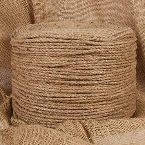 DYRJDJWIDHW Seil 100m,zugseil für leifheit wäschespinne,Juteseil 100 m Länge 6 mm StärkeGeeignet zum Klettern, Bergsteigen und für Einbrüche.