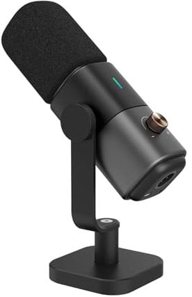 NearStream Dynamic Microphone, XLR/USB Podcast Microphone with Desktop Mic Stand for Gaming,Podcasting,Streaming,Recording,Studio AM15X