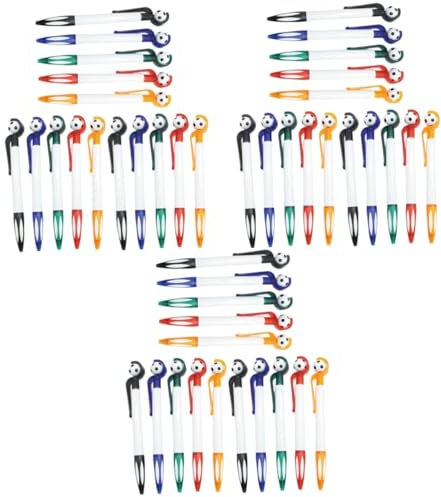 BCOATH 45 Pz penna a sfera da calcio penne a sfera per bambini penna a sfera con inchiostro nero gadget scuola penne decorative penne a sfera creative borse da festa di calcio plastica