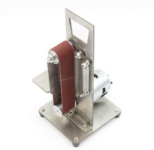 Mini ponceuse à bande 300 W + 10 bandes abrasives - 7 vitesses - Vitesse de rotation à vide : 1000-9000 tr/min