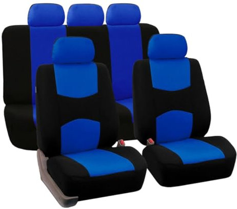 HAWILLOSCH 9 Stück Autositzbezüge mit Abnehmbaren Kopfstützen Universelle Passform Geteilte Sitzbankbezüge aus Atmungsaktivem Mesh Einfache Installation Passend für Autos und Suvs