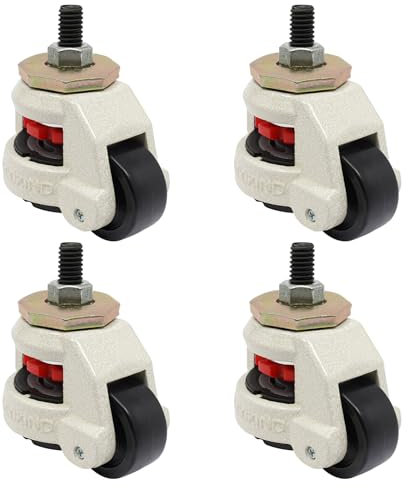4 Werkbank Rollen Heberollen,Möbelrollen Schwerlastrollen für Werkbank Lenkrollen Höhenverstellbar,mit 1102 Pfund Tragfähigkeit für Möbel Transport, Tisch, Kabinett