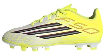 adidas Unisex Kinder F50 Club Firm Ground/Multi Ground Football Boots Kids, Team solar Yellow 2/core Black/Lucid red, 33 EU