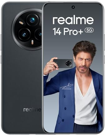 realme 14 Pro+ 5G Smartphone 8+256GB, Grigio Camoscio, Schermo 6.83 pollici, Refresco a 120Hz, Ricarica Rapida 80W, Batteria 5260mAh, Fotocamera da 108MP, Qualcomm Snapdragon 7s Gen 3, IP69