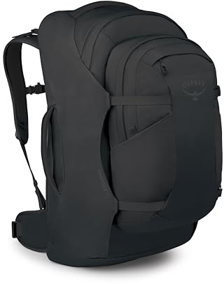 Osprey Farpoint Men's Travel Pack, 70L, Black | carry on bag, laptop sleeve, personal item, detachable daypack, personal item backpack, Black color, OS size