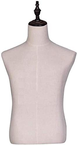 QUSYZD Männliche Schaufensterpuppe, Torso, Körper, Tischbüsten, Kleidung, Schneiderpuppe, Halsblock, Manikin hinzufügen, realistische Modellanzeige, Beige-Medium,Beige-Medium