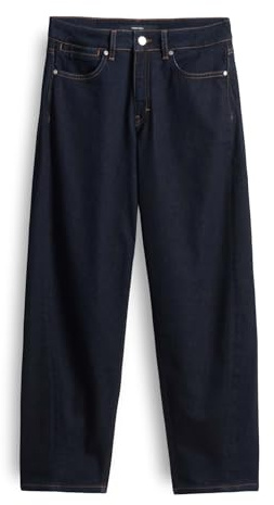 someday Damen Barrel | CELLMA Barrel Jeans aus nachhaltigem BCI Cottonmix Mid Rise Dark Rinsed Blue, 34