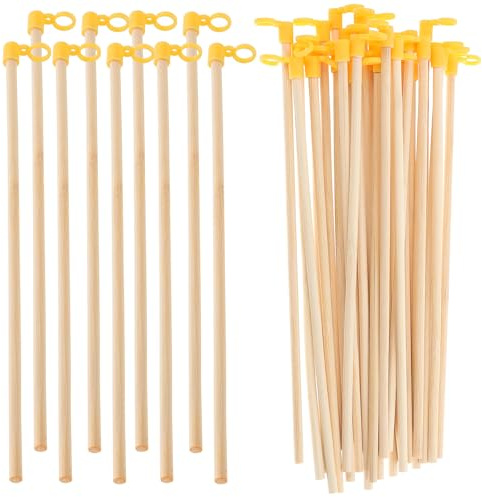 Bâton de Lanterne en Bois ABS 35 Pièces, Poignée Confortable