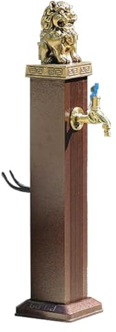 YQMHEZ Colonna d'Acqua da Giardino in Alluminio for Esterni, Colonna d'Acqua Indipendente, Rubinetto con Serratura, fontane quadrate da Giardino, idrante erogatore d'Acqua for fontane