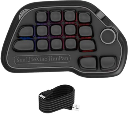 UncleS RGBS Backlit 17 Clé Mécanique Numpad avec Via Fonctionnalités Programmables Swappable USB HEPAD Numérique pour Ordinateur Portable PC High Efficiency High Efficiency HEPPAD