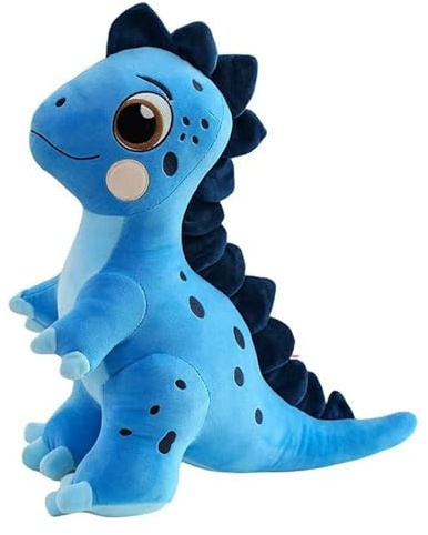 Xiyocadt Plüschtier Dinosaurier Kuscheltier XXL, Gross Dino Stofftier mit Flecken, Kawaii Dino Plüsch Kissen Spielzeug Puppe, Tyrannosaurus Plüschsaurier Geschenk für Jungen Mädchen (50cm,Blau)