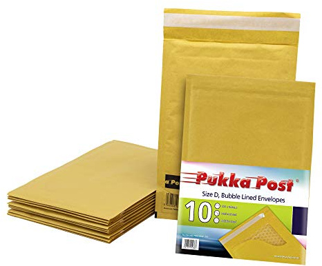 Box of 100 size D Featherpost Gold Bubble Padded Envelope