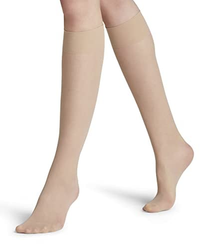 FALKE Women's Matt Deluxe 20 DEN Knee-High Pop Socks Sheer Transparent Plain Elegant With Comfort Tops For A Soft Grip On The Leg Extra-Fine Seam At The Toes Fine Soft Yarn 1 Pair