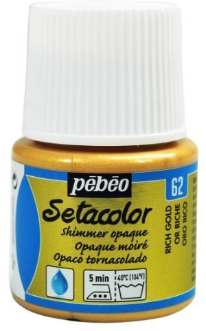 Pebeo Setacolor Fabric Paint 45ml Bottles | Shimmer Colour Range | NEW (Rich Gold)