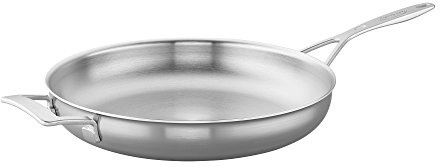 Demeyere Industry 5-Ply 12.5-inch Stainless Steel Fry Pan with Helper Handle