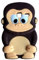 SKS Distribution® Braun Unverschämter AFFE Monkey für Samsung Galaxy Y Duos S6102 Silikonhülle Shell Beschützer Handy Smartphone Zubehör