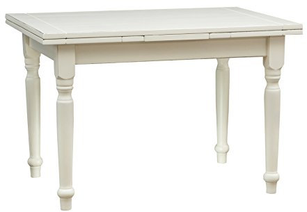 Biscottini Esstisch ausziehbar Made in Italy 120x80 cm | Esstisch Holz massiv | Küchentisch ausziehbar