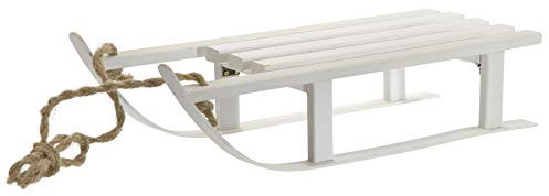 Deko-Schlitten aus Holz mit Juteschnur 38 x15 cm Dekoschlitten Schlitten Zierschlitten Holzschlitten