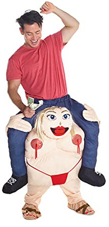 Morph Neu Huckepack Tragen Witzig Kostüm Unisex - Fetter Stripper Mit selbst füllen Beine