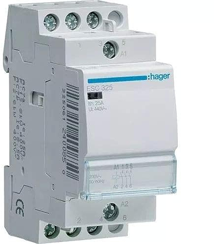 Hager ESC325 Contactor, 25A, 3NA, 230V