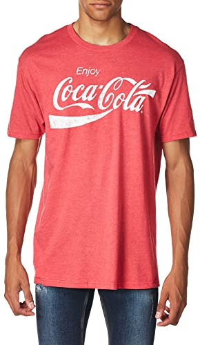 Coca-Cola Men's Coke Classic T-Shirt, Red Heather, XL