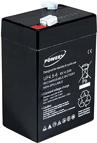 akku-net Blei-Gel-Akku für Solaranlagen Notbeleuchtungen Alarmanlagen 6V 4,5Ah (ersetzt auch 4Ah 5Ah), 6V, Lead-Acid