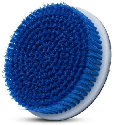 Nanoskin 12,7 cm große Drehbürste mit robusten blauen Nylonborsten, vielseitig für Auto-Details, Polsterreinigung, Radschrubben und Heimgebrauch, einfach zu befestigen, kompatibel mit den meisten