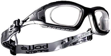 Bollé Schutzbrille Tracker II mit optischen Einsatz für Brillenträger - von jedem Optiker individuell verglasbar Tracpsisostracker schwarz/grau Einheitsgröße
