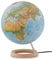 TECNODIDATTICA Globus Atmosphere FC2, drehbar, leuchtend, Sockel aus Ahorn, Kartographie/Politik, Durchmesser 30 cm