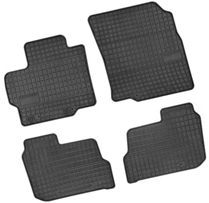 Bär-AfC MI07211n Gummimatten Auto Fußmatten Schwarz, Erhöhter Rand, Set 4-teilig, Passgenau für Mitsubishi Space Star Baujahr ab 2013