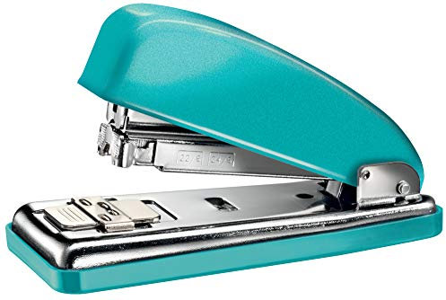 Grapadora petrus 226 classic wow turquesa metalizado capacidad 30 hojas en blister