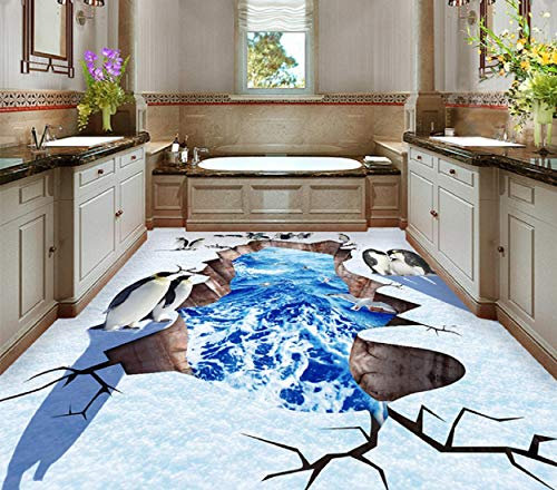 Fototapete Schnee-Pinguin-Meer-Badezimmer