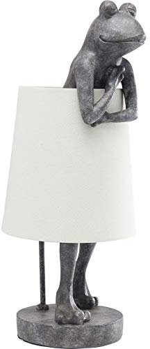 Kare Design Tischlampe Animal Frog, Grau, Tischleuchte, Frosch Motiv, Nachttischlampe, Schreibtischlampe, Wohnzimmer, Schlafzimmer, 58x23x29 cm (H/B/T)