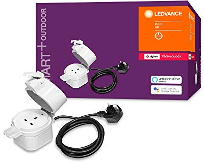 LEDVANCE Smart+ LED Outdoor Plug UK Funksteckdose ZigBee 14,4 cm Weiss