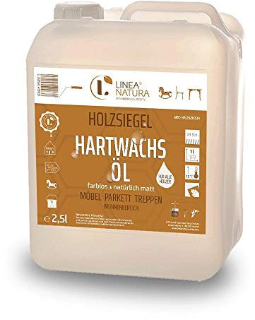 LINEA NATURA® Hartwachsöl | Möbelöl | Treppenöl | Hartwachs Holzöl farblos (2,5L)