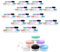 PUDSIRN Lot de 105 Pots 10g d’échantillons Ronds vides avec Couvercle en Plastique pour crèmes, Vernis à Ongles, baume à lèvres, Gloss à lèvres (7 Couleurs)