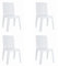 resol grupo Iris Kunststoff Gartenstuhl Outdoor Terrasse 4er Set weiß