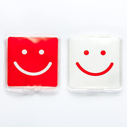 Home-Flair hochwertige Handwärmer I Wiederverwendbare Taschenwärmer I schöne Muster I Verschiedene Designs (2er Set Smiley)