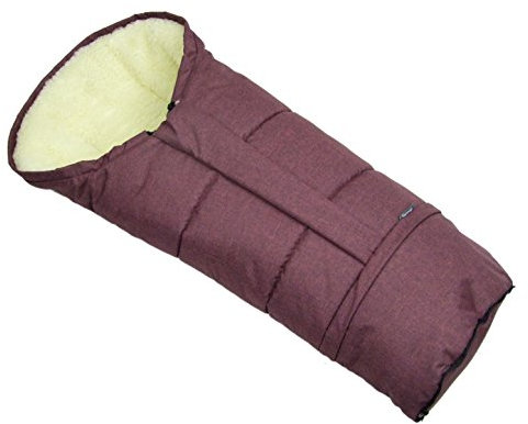 BAMBINIWELT Winterfußsack Fußsack für Kinderwagen, Buggy oder Schlitten, in Mumienform, aus Wolle, Größe anpassbar, MUMIE MELIERT (bordeaux MELIERT)