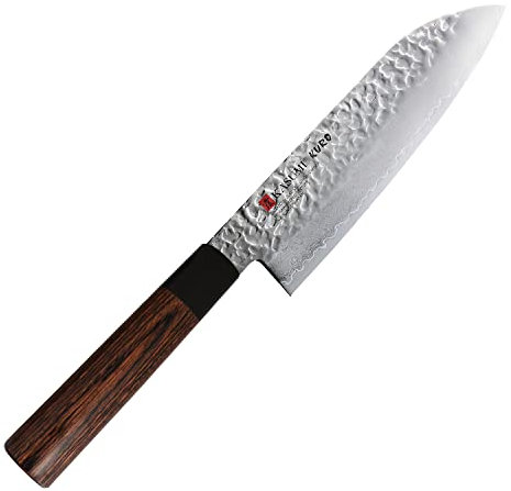 Kasumi Kuro Couteau japonais Santoku 16,5 cm, acajou/noir