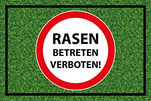 Tin Sign Blechschild 30x40 cm Rasen Betreten Verboten Hinweis Achtung Wand Deko Bar Kneipe Cafe Sammler Geschenk
