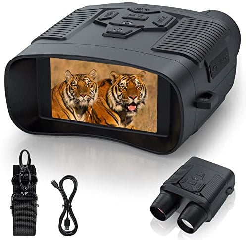 zalati Nachtsichtbrille 4K Infrarot Fernglas mit 3 Display Akku für die Jagd