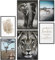 Papierschmiede® XXL Mood Poster Set Afrika, Gerahmte Bilder (Aluminium Rahmen, Farbe wählbar), Wohnzimmer Deko Wandbilder Schlafzimmer, 2x A2 und 4x A3, Safari Löwe Elefant Tiere Savanne