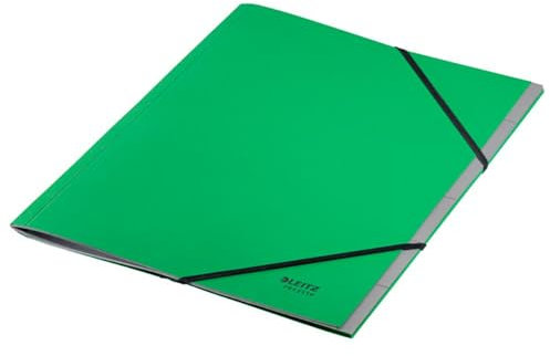 Leitz Ordner aus Pappe, 6 Positionen, A4, 100% Grün, 39140055