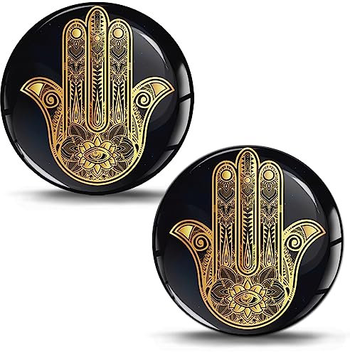 SkinoEu 2 x Aufkleber 3D Gel Silikon Hamsa Yoga Stickers Autoaufkleber Auto Motorrad Fahrrad Fenster Telefon Laptop PC Tablet Tür PS 14