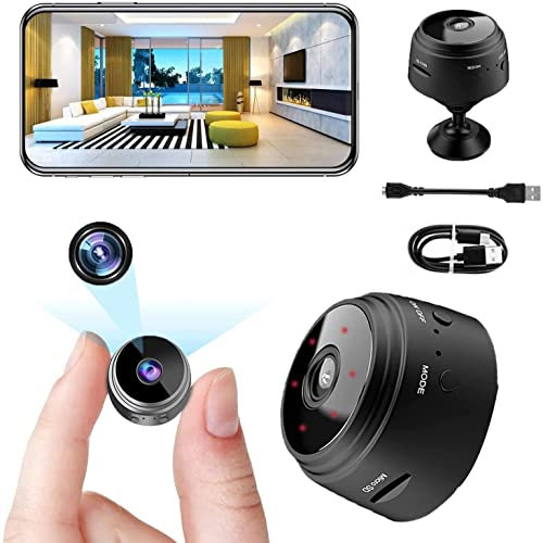 FortVtM Telecamera Spia, 1080P HD Telecamera Nascosta Wifi Senza Fili Microcamera per Casa Lunga Durata Batteria Mini Videocamera Sorveglianza Interno con Visione Notturna Rilevamento di Movimento