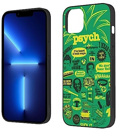 DENMER Psych Ananas-Zitat Handyhülle für iPhone 14, Ganzkörper-Schutzhülle, stoßfest, schlanke Handyhülle (für iPhone 14/14 Plus), Weiß
